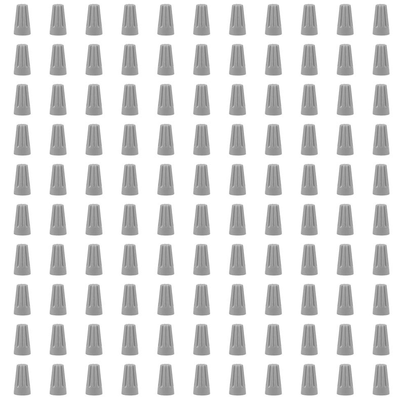 Mamfous 100 PCS P1 Grey Spring Insert Twist Caps Connection Electrical Wire Connectors Nuts Screw Terminals Assortment (Grey) - Image 1